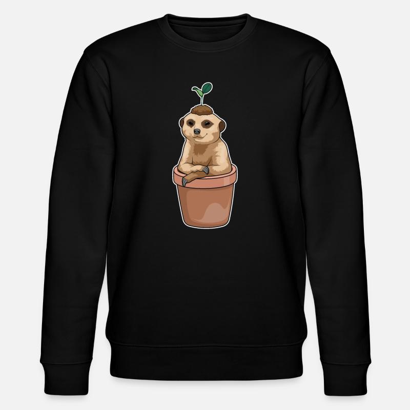 Erdmännchen Setzling - Stanley/Stella Unisex Bio-Sweatshirt CHANGER  - Schwarz