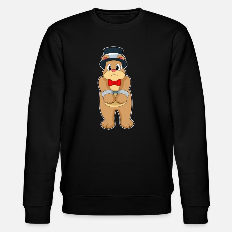 Bär Bräutigam Handschellen Hochzeit - Stanley/Stella Unisex Bio-Sweatshirt CHANGER  - Schwarz