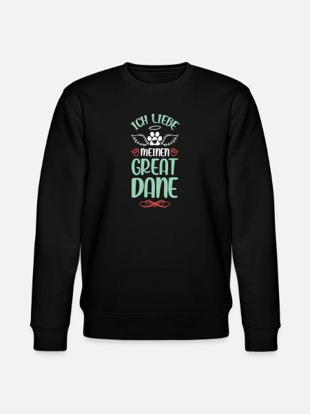I love my Great Dane - Stanley/Stella CHANGER Unisex Organic Sweatshirt - black