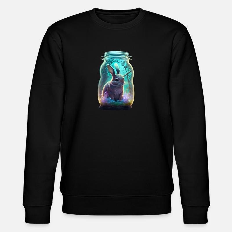 Un lapin dans un bocal - Sweat bio CHANGER Stanley/Stella Unisexe - noir