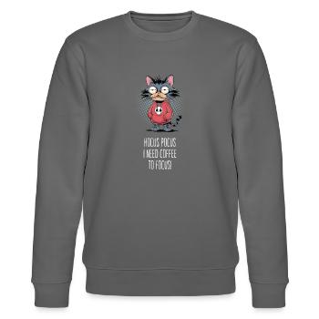 Hocus Pocus i need coffee to focus - Stanley/Stella CHANGER Unisex Organic Sweatshirt - burgundy - Front - Nik (191cm) & Marisol (170cm)