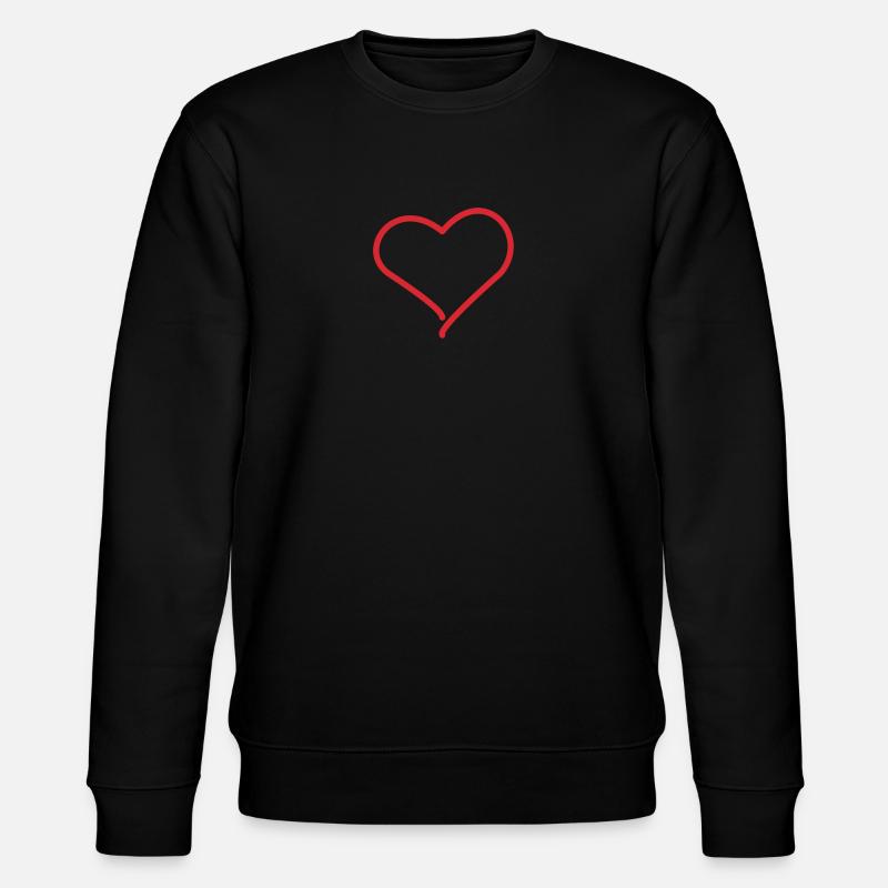 Herz - Stanley/Stella Unisex Bio-Sweatshirt CHANGER  - Schwarz