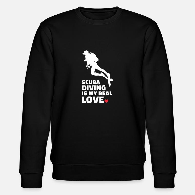 Ich Liebe Scuba -Tauchen - Stanley/Stella Unisex Bio-Sweatshirt CHANGER  - Schwarz
