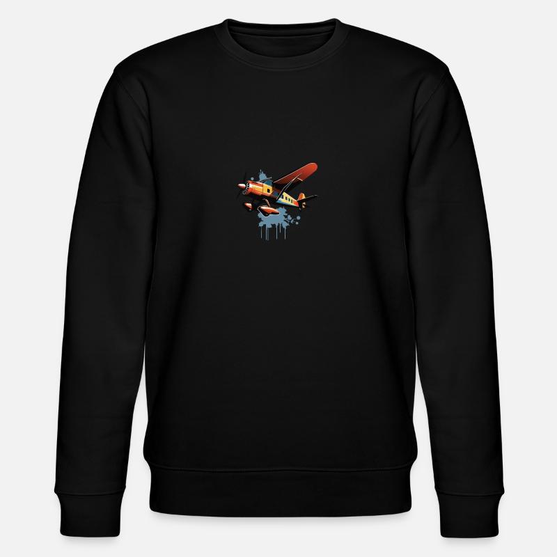 Modellflugzeug Pilot Flugzeug Hobby Design - Stanley/Stella Unisex Bio-Sweatshirt CHANGER  - Schwarz