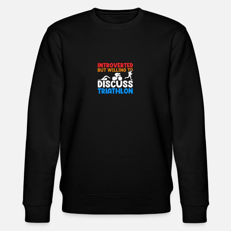 Triathlon Triathleten Triathlet Athleten Geschenk - Stanley/Stella Unisex Bio-Sweatshirt CHANGER  - Schwarz