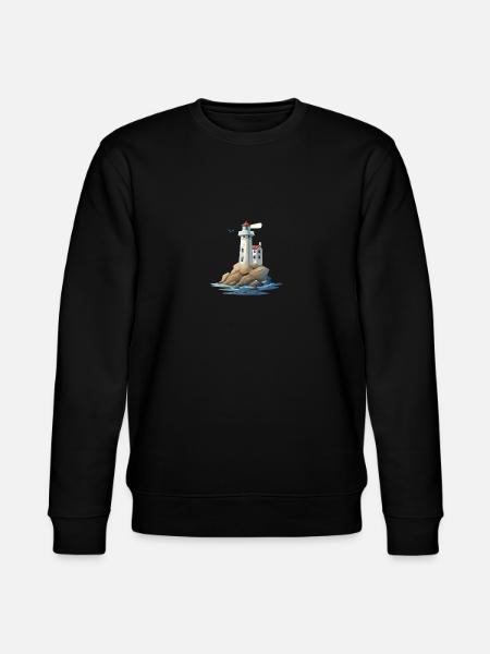 Lighthouse On The Rocky Coast - Stanley/Stella CHANGER Unisex Organic Sweatshirt - black