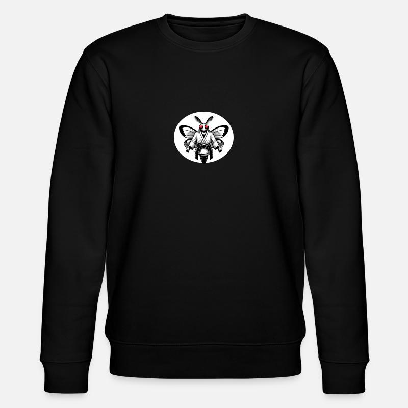 Karate-Motte mit schwarzem Gurt - Stanley/Stella Unisex Bio-Sweatshirt CHANGER  - Schwarz