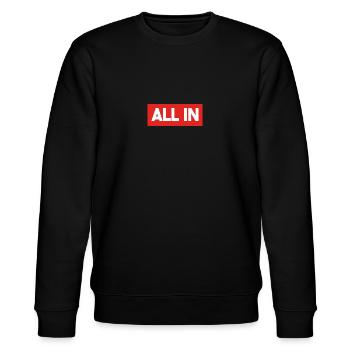 ALL IN ® | RED EDITION | FIRST DROP - Stanley/Stella CHANGER Unisex Organic Sweatshirt - black - Front - Nik (191cm) & Marisol (170cm)