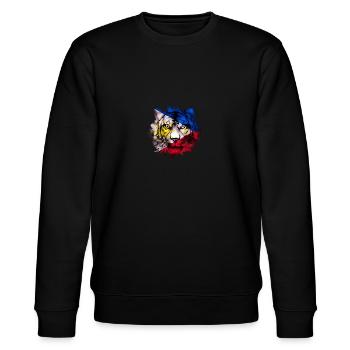Philippines - Stanley/Stella CHANGER Unisex Organic Sweatshirt - black - Front - Nik (191cm) & Marisol (170cm)