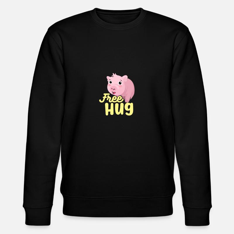 Umarmung Schwein - Stanley/Stella Unisex Bio-Sweatshirt CHANGER  - Schwarz