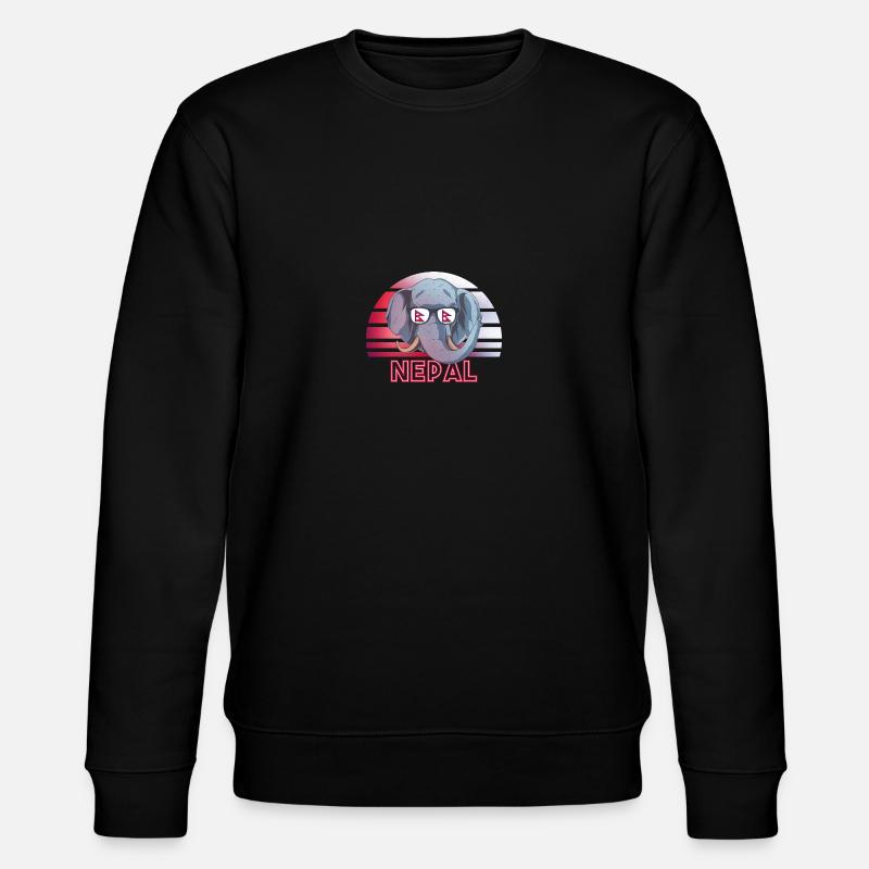 Nepal - Stanley/Stella Unisex Bio-Sweatshirt CHANGER  - Schwarz