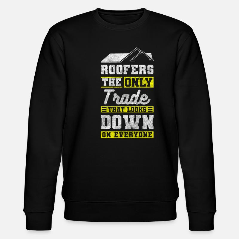 Dachdecker Ziegel Häuser Dachdeckermeister - Stanley/Stella Unisex Bio-Sweatshirt CHANGER  - Schwarz