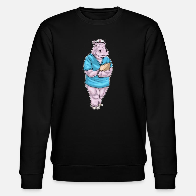 Infirmière hippopotame - Sweat bio CHANGER Stanley/Stella Unisexe - noir