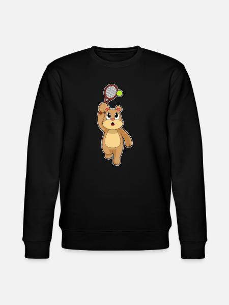 Bear Tennis Racket - Stanley/Stella CHANGER Unisex Organic Sweatshirt - black