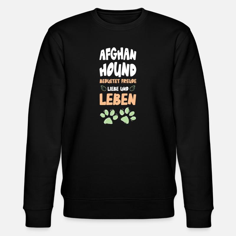 Hundeliebe Lebensfreude Print - Stanley/Stella Unisex Bio-Sweatshirt CHANGER  - Schwarz