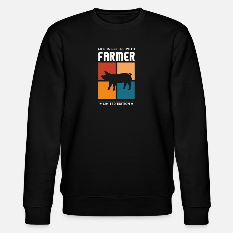 Farmer - Stanley/Stella Unisex Bio-Sweatshirt CHANGER  - Schwarz