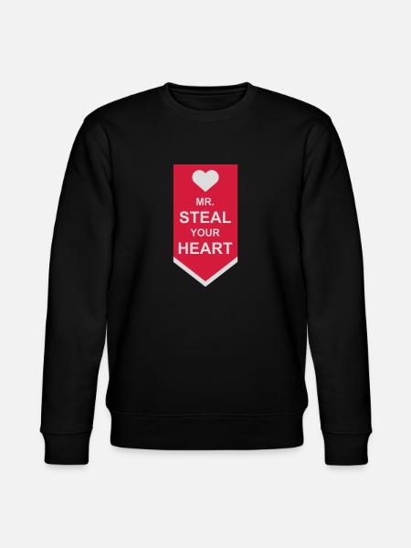 Mr steal your heart - Stanley/Stella CHANGER Unisex Organic Sweatshirt - black