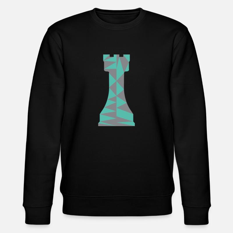 SCHACH TURM/POLYGON - Stanley/Stella Unisex Bio-Sweatshirt CHANGER  - Schwarz