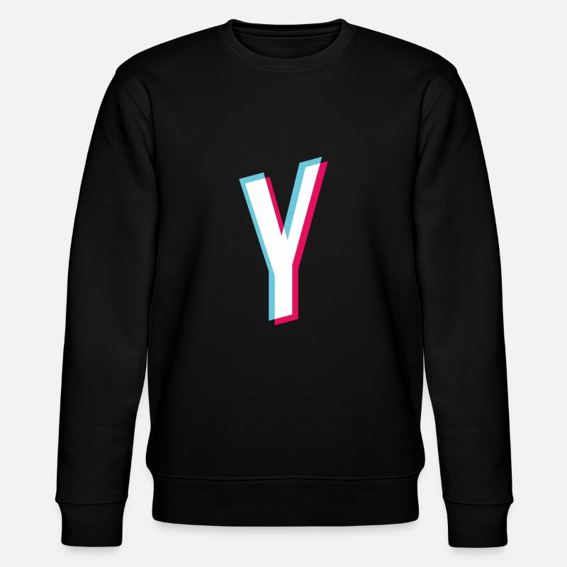 Y - Buchstabe Y - Stanley/Stella Unisex Bio-Sweatshirt CHANGER  - Schwarz