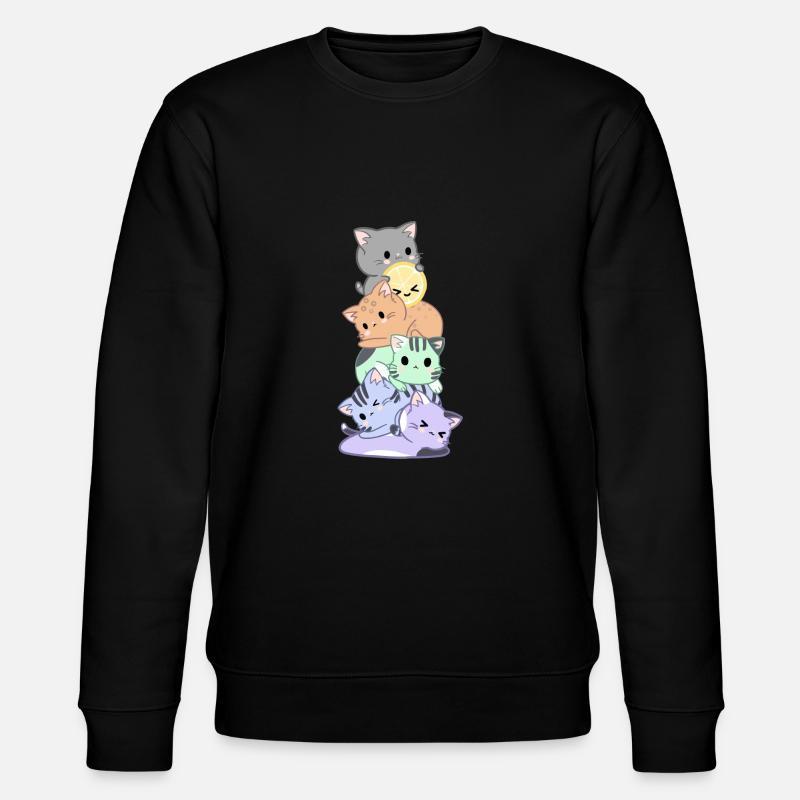 Rainbow Cat Bunch - Sweat bio CHANGER Stanley/Stella Unisexe - noir