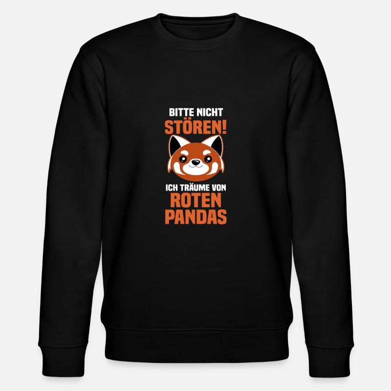 Roter Panda - Stanley/Stella Unisex Bio-Sweatshirt CHANGER  - Schwarz