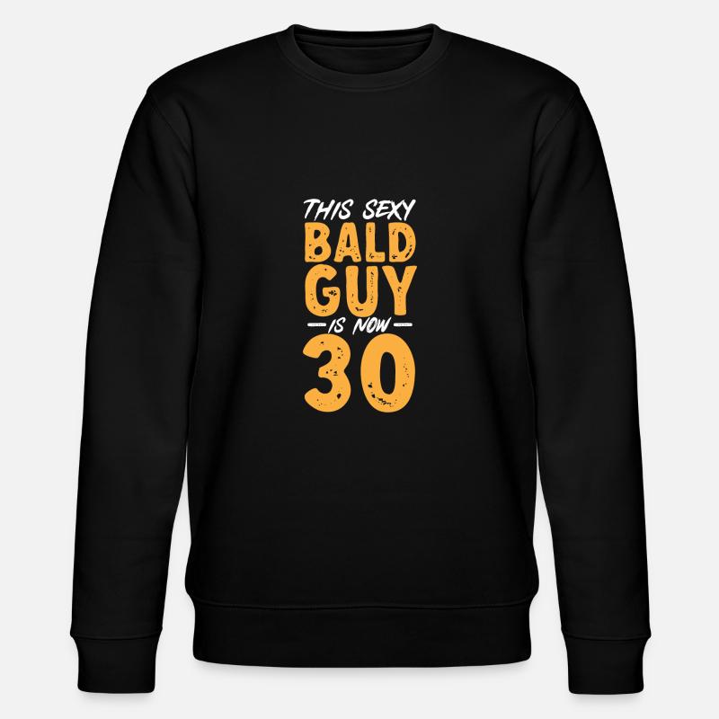 Glatze Kahlköpfigkeit Bart Glatzkopf - Stanley/Stella Unisex Bio-Sweatshirt CHANGER  - Schwarz