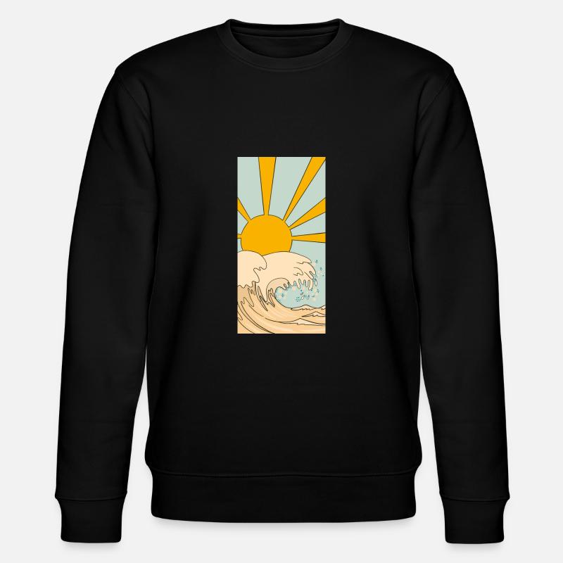 Sun and Waves - Stanley/Stella Unisex Bio-Sweatshirt CHANGER  - Schwarz