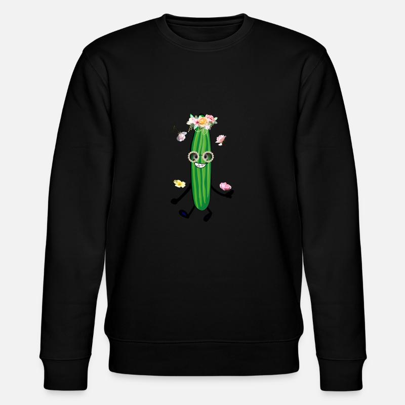 Concombre, Roses, Couronne, Fleurs - Sweat bio CHANGER Stanley/Stella Unisexe - noir