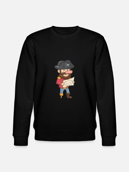 Pirat Piraten Schatzkarte X Geschenk Kreis - Stanley/Stella Unisex Bio-Sweatshirt CHANGER  - Schwarz