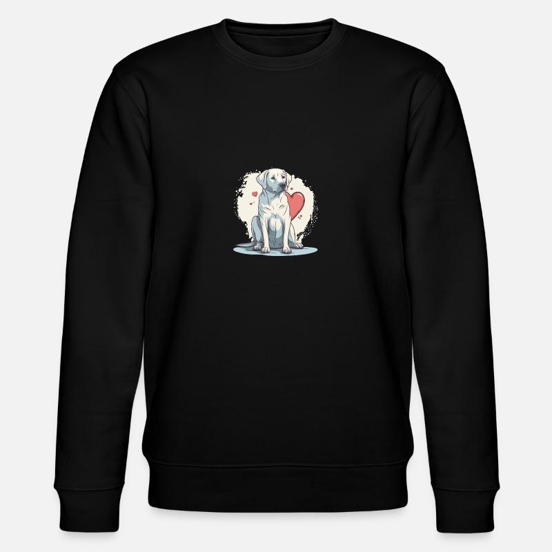 Liebe zu Hunden - Stanley/Stella Unisex Bio-Sweatshirt CHANGER  - Schwarz