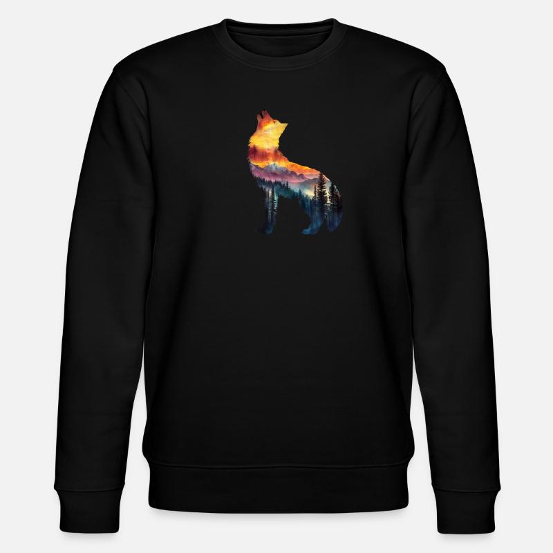 Timber wolf - Stanley/Stella Unisex Bio-Sweatshirt CHANGER - Schwarz