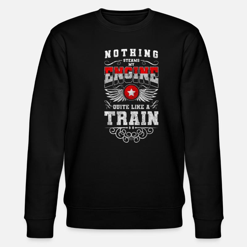 Modellbahn Lokführer Miniatur Gleis - Stanley/Stella Unisex Bio-Sweatshirt CHANGER  - Schwarz