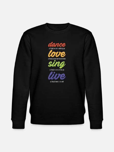 Dance-love-sing-live (dark) - Stanley/Stella CHANGER Unisex Organic Sweatshirt - black