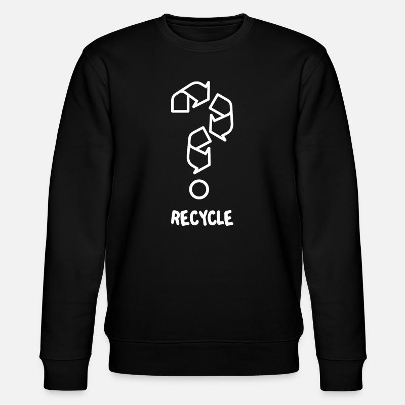Recyceln (dunkel) - Stanley/Stella Unisex Bio-Sweatshirt CHANGER  - Schwarz