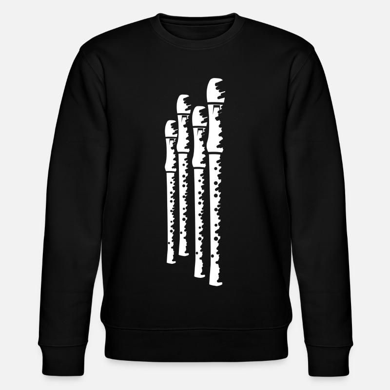 Flöten - Stanley/Stella Unisex Bio-Sweatshirt CHANGER  - Schwarz