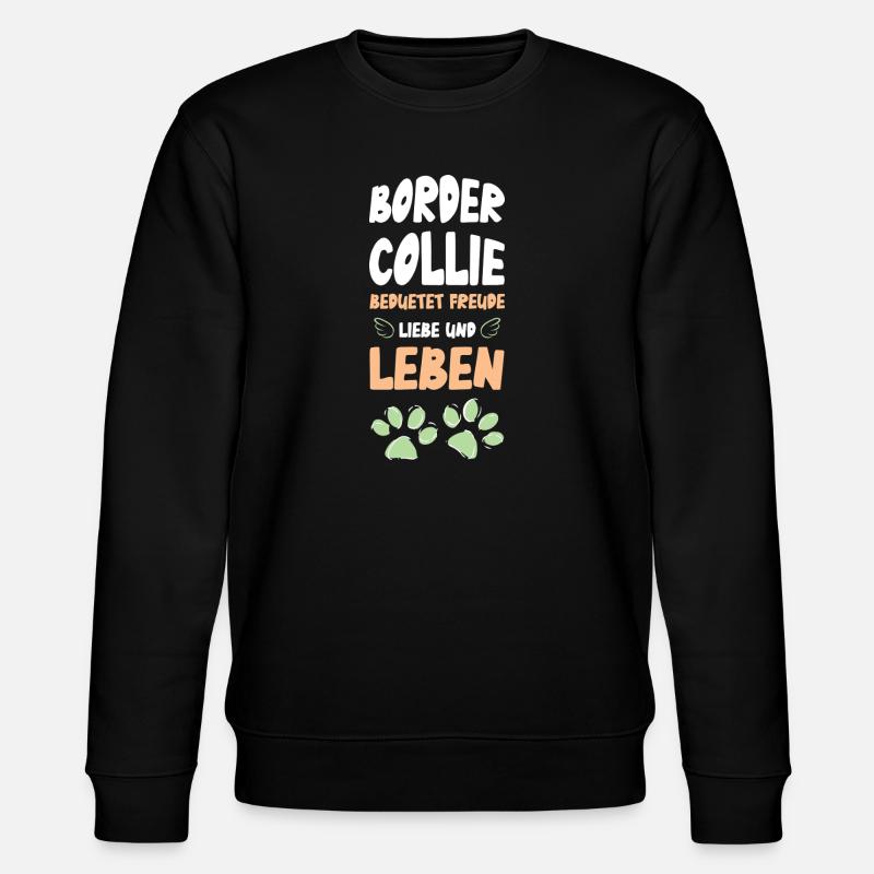 Border Collie Joie de vivre - Sweat bio CHANGER Stanley/Stella Unisexe - noir