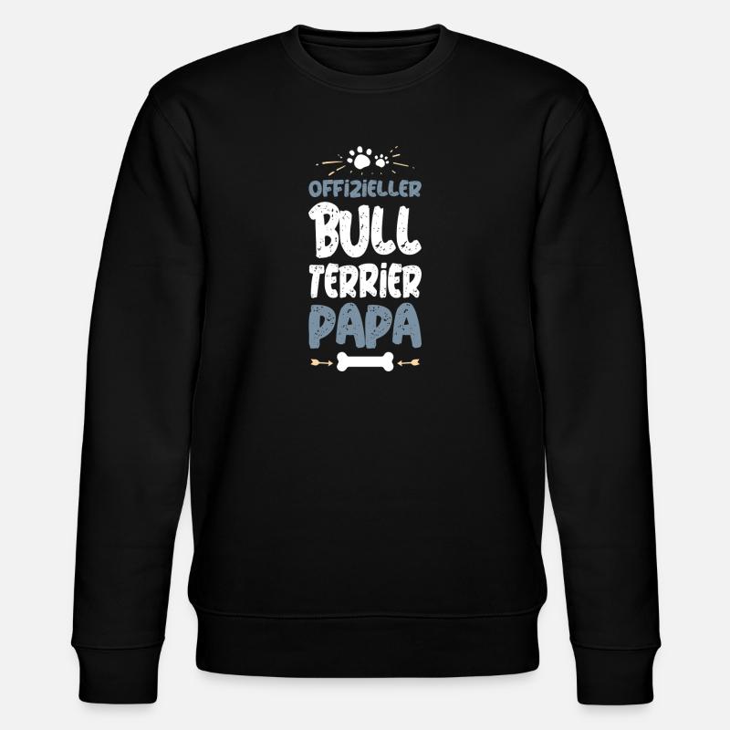 Offizieller Bull Terrier Papa - Stanley/Stella Unisex Bio-Sweatshirt CHANGER  - Schwarz