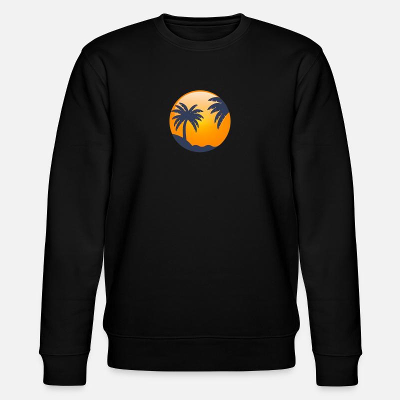 Sonne hinter Palmen - Stanley/Stella Unisex Bio-Sweatshirt CHANGER  - Schwarz