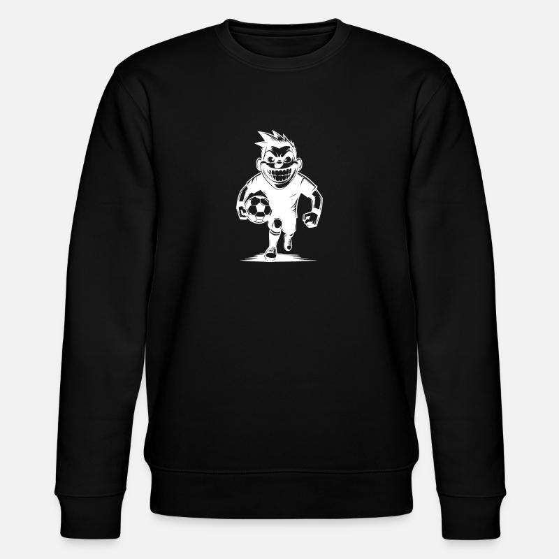 Funny referee with ball - Stanley/Stella CHANGER Unisex Organic Sweatshirt - black