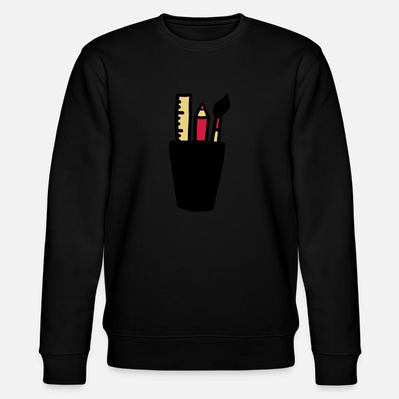 Stift - Pinsel - Lineal - Stanley/Stella Unisex Bio-Sweatshirt CHANGER  - Schwarz