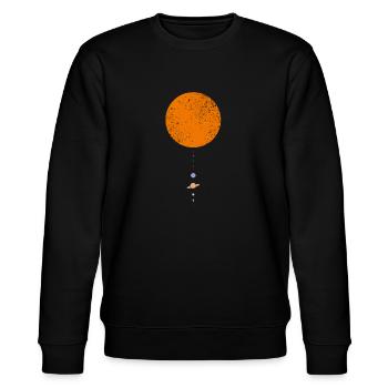 Sonnensystem Spece Sterne Erde Kosmos Mars Venus U - Stanley/Stella Unisex Bio-Sweatshirt CHANGER  - Schwarz - Vorne - Nik (191cm) & Marisol (170cm)