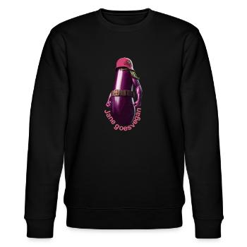 Jane goes vegan - Stanley/Stella CHANGER Unisex Organic Sweatshirt - black - Front - Nik (191cm) & Marisol (170cm)