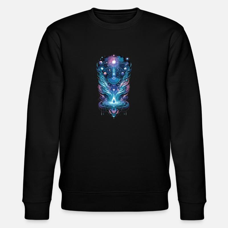 Cosmic Ayahuasca Vision - Stanley/Stella Unisex Bio-Sweatshirt CHANGER  - Schwarz