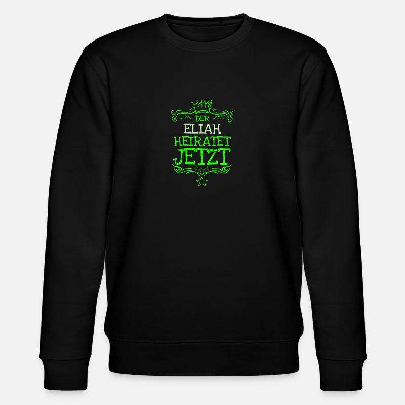 Geschenk für Eliah - Stanley/Stella Unisex Bio-Sweatshirt CHANGER  - Schwarz