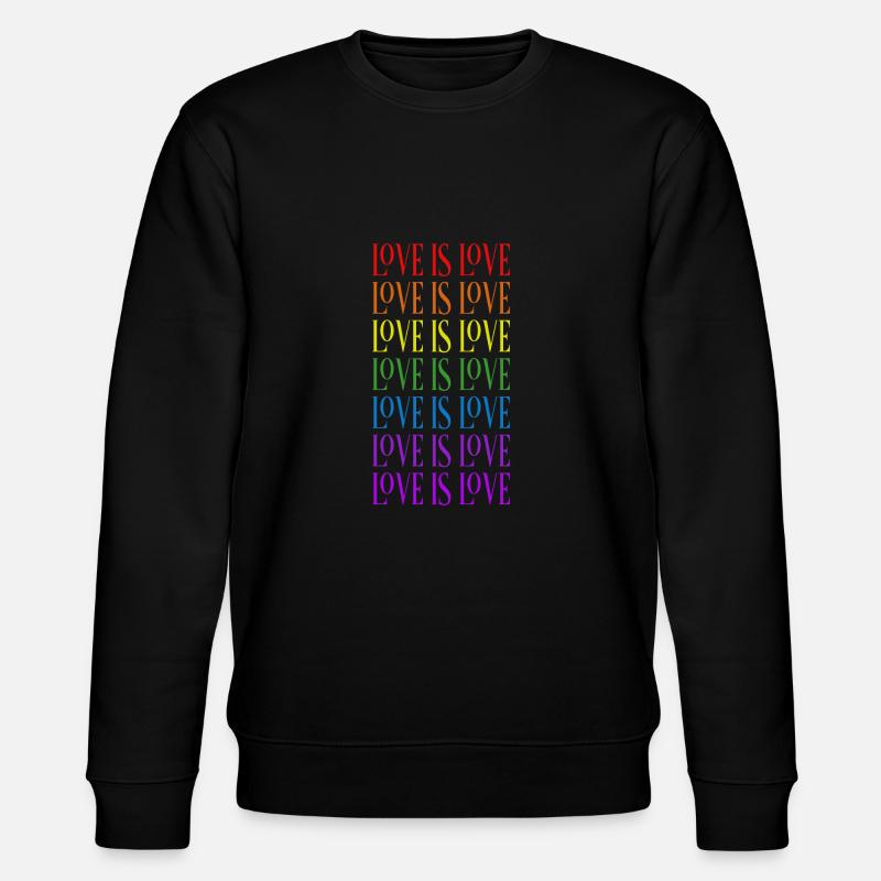 love is love - Stanley/Stella Unisex Bio-Sweatshirt CHANGER  - Schwarz