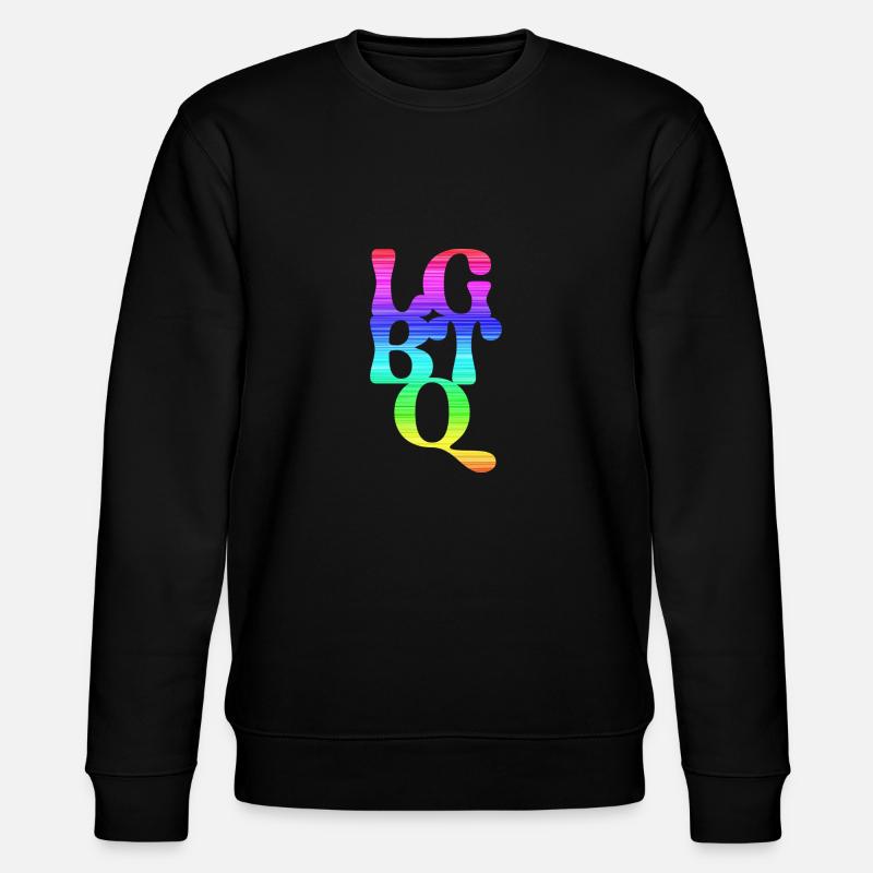 lgbtq,lgbt,typo,pride,regenbogen - Stanley/Stella Unisex Bio-Sweatshirt CHANGER - Schwarz