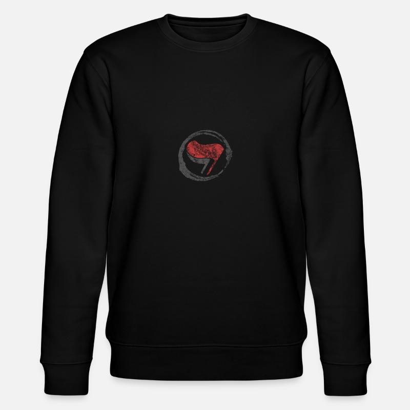 FASCHISMUS ANTIFA FLAGGEN - Stanley/Stella Unisex Bio-Sweatshirt CHANGER  - Schwarz