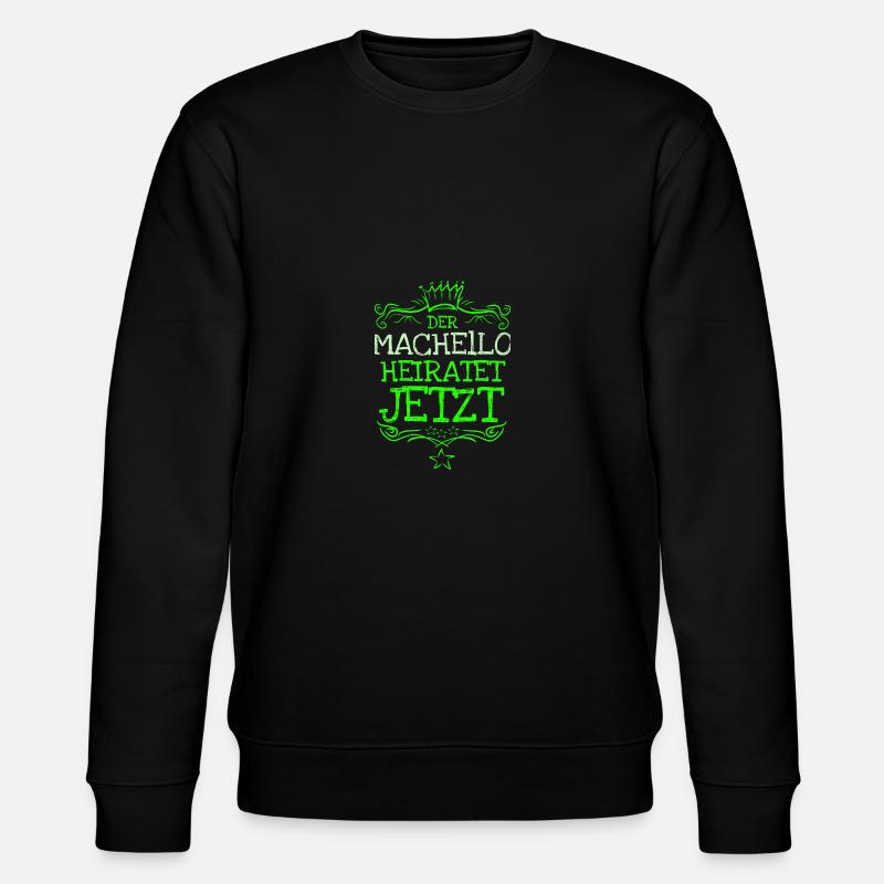 Machello als Bachelor - Stanley/Stella Unisex Bio-Sweatshirt CHANGER  - Schwarz