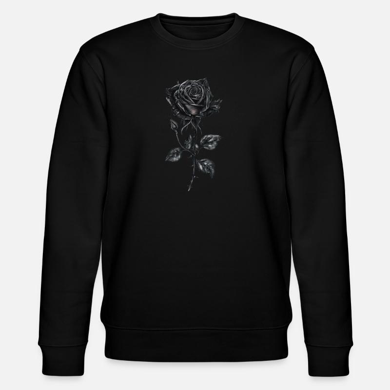 Schwarze Rose - Stanley/Stella Unisex Bio-Sweatshirt CHANGER  - Schwarz