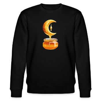 Sweet Honeymoon Mond T-Shirt - Stanley/Stella Unisex Bio-Sweatshirt CHANGER  - Schwarz - Vorne - Nik (191cm) & Marisol (170cm)